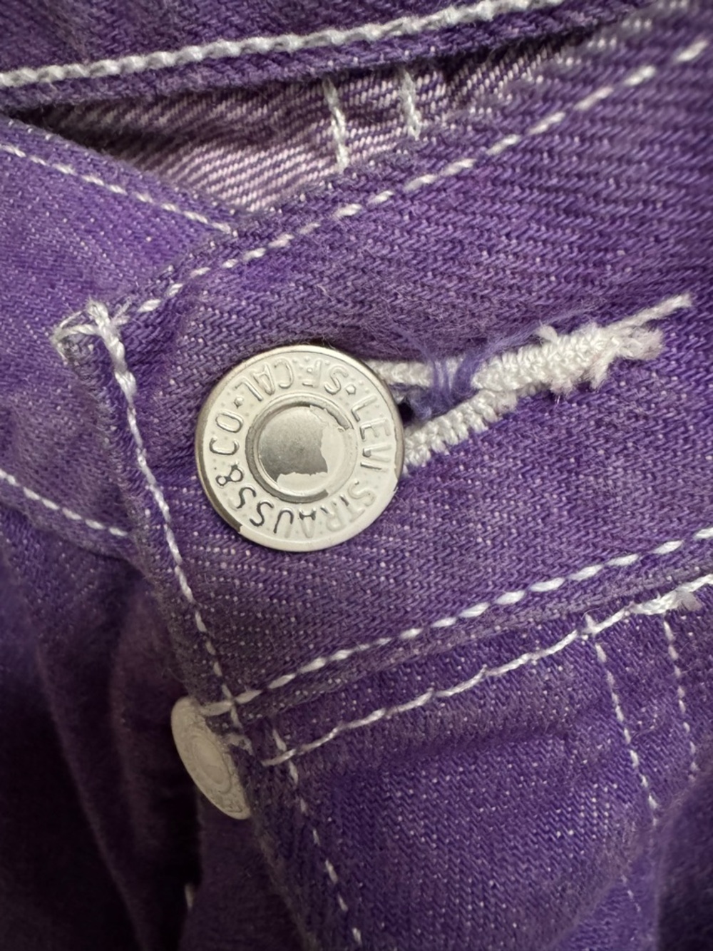 Levi's Men’s 501 Original Fit Purple Jeans - Picture 14 of 14